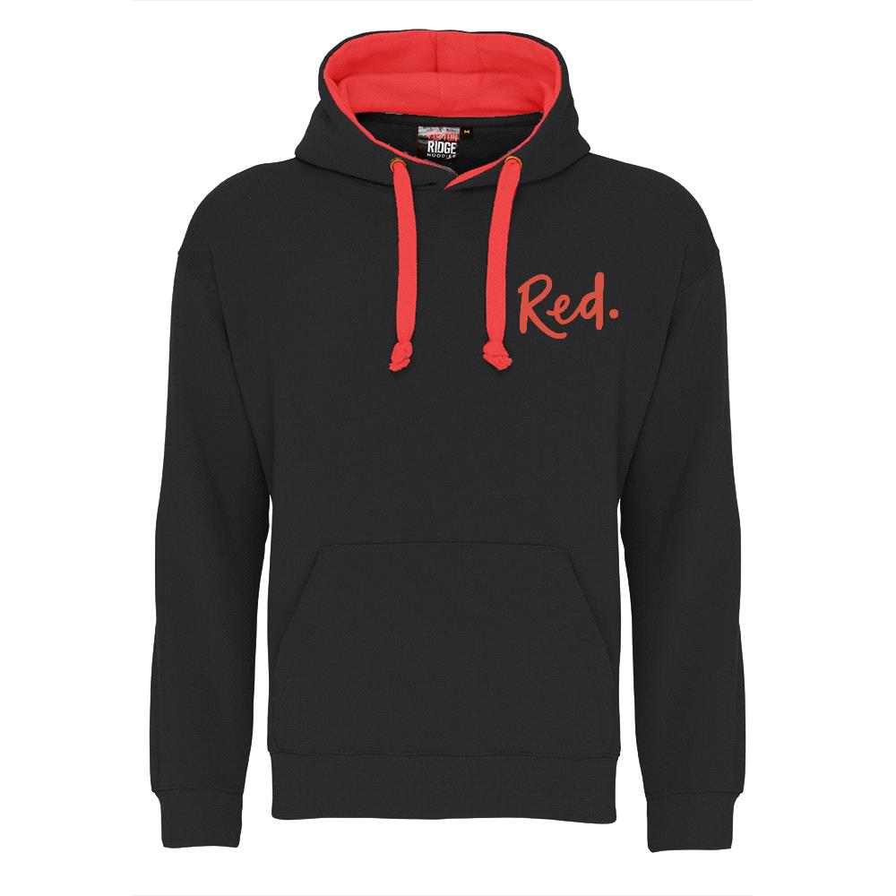 Red Staff Hoodie Red logo